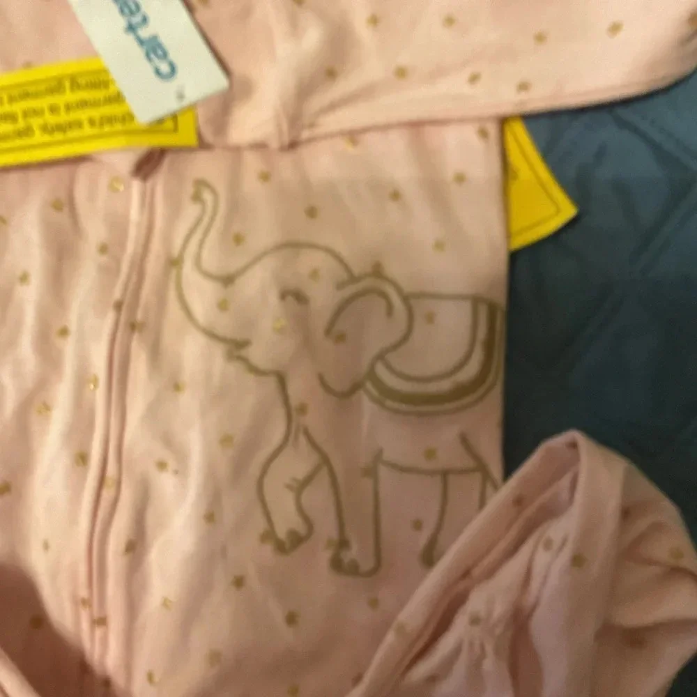 Carters | Toddler 1-Piece Elephant  100% Snug Fit Cotton Footie Pajamas Size 4T